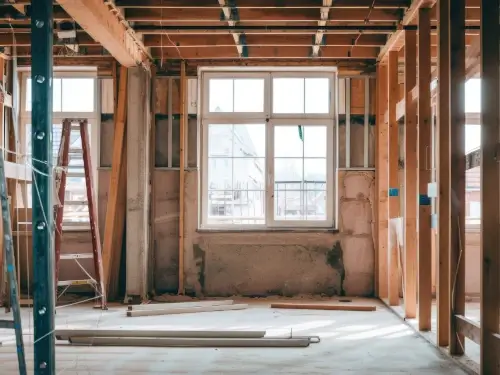 Chantier où va intervenir Plac'home Précision pour mettre l'isolant puis le placo et finir par la peinture et les finissions à Thonon-les-Bains